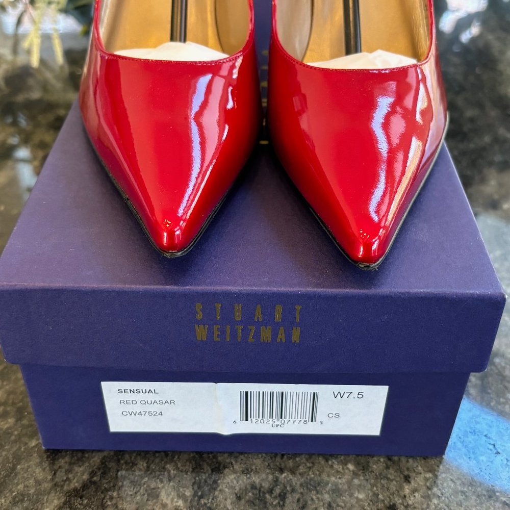 Bnib Stuart Weitzman Quasar Red Patent Sensual 3.… - image 8